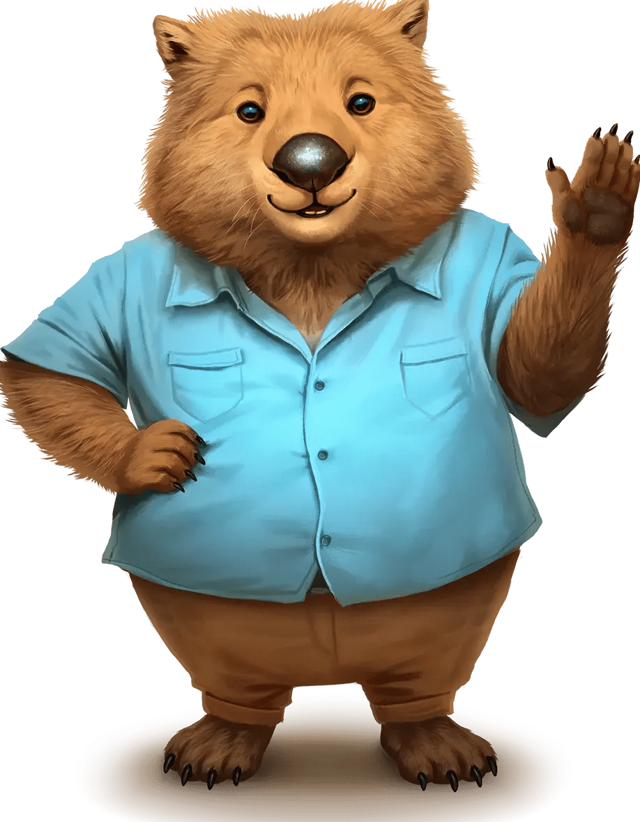 The Whack-a-Role host, waving